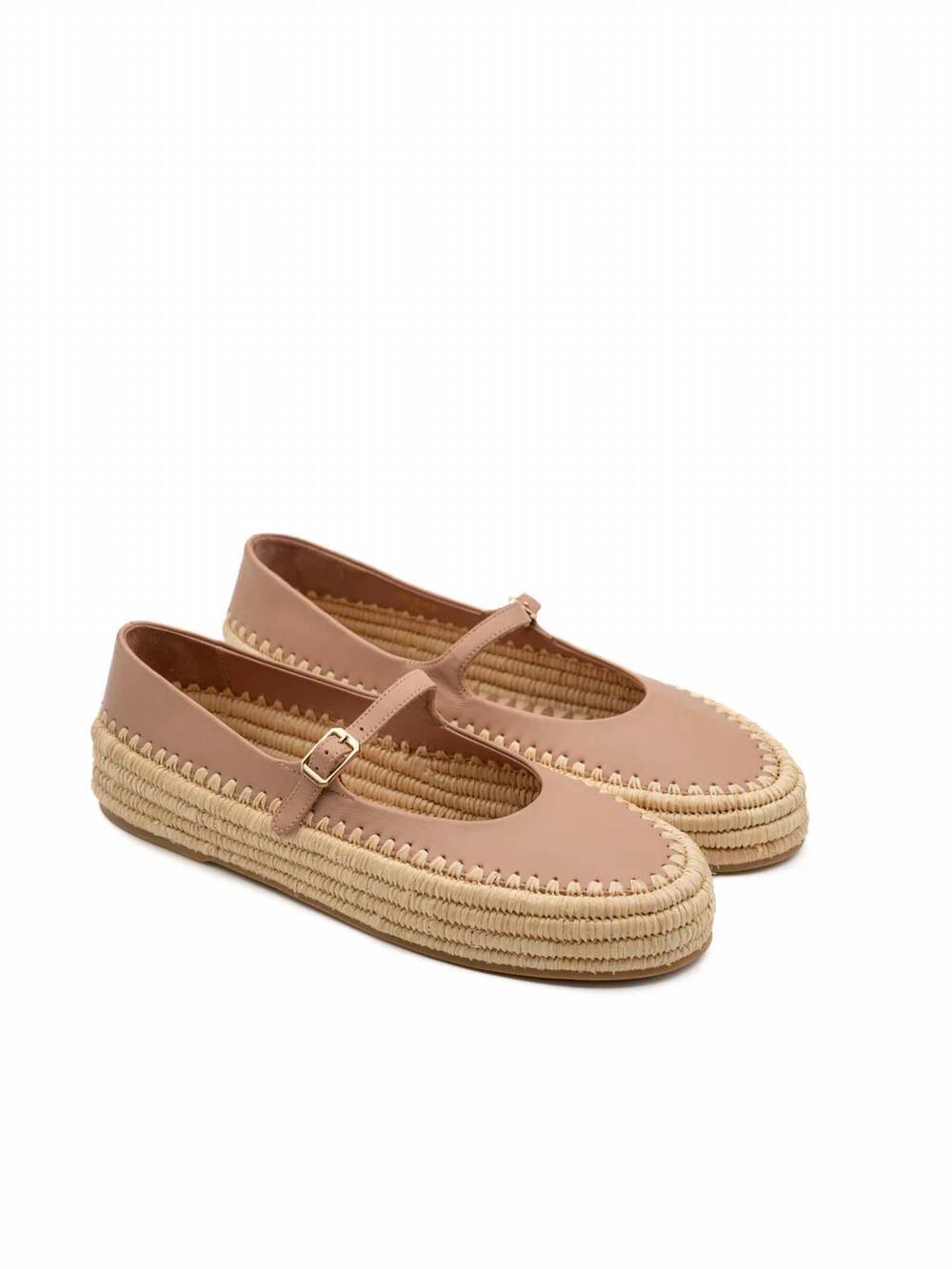 NEW PALOMA BARCELO women's olimpia ballerina mary janes in beige
